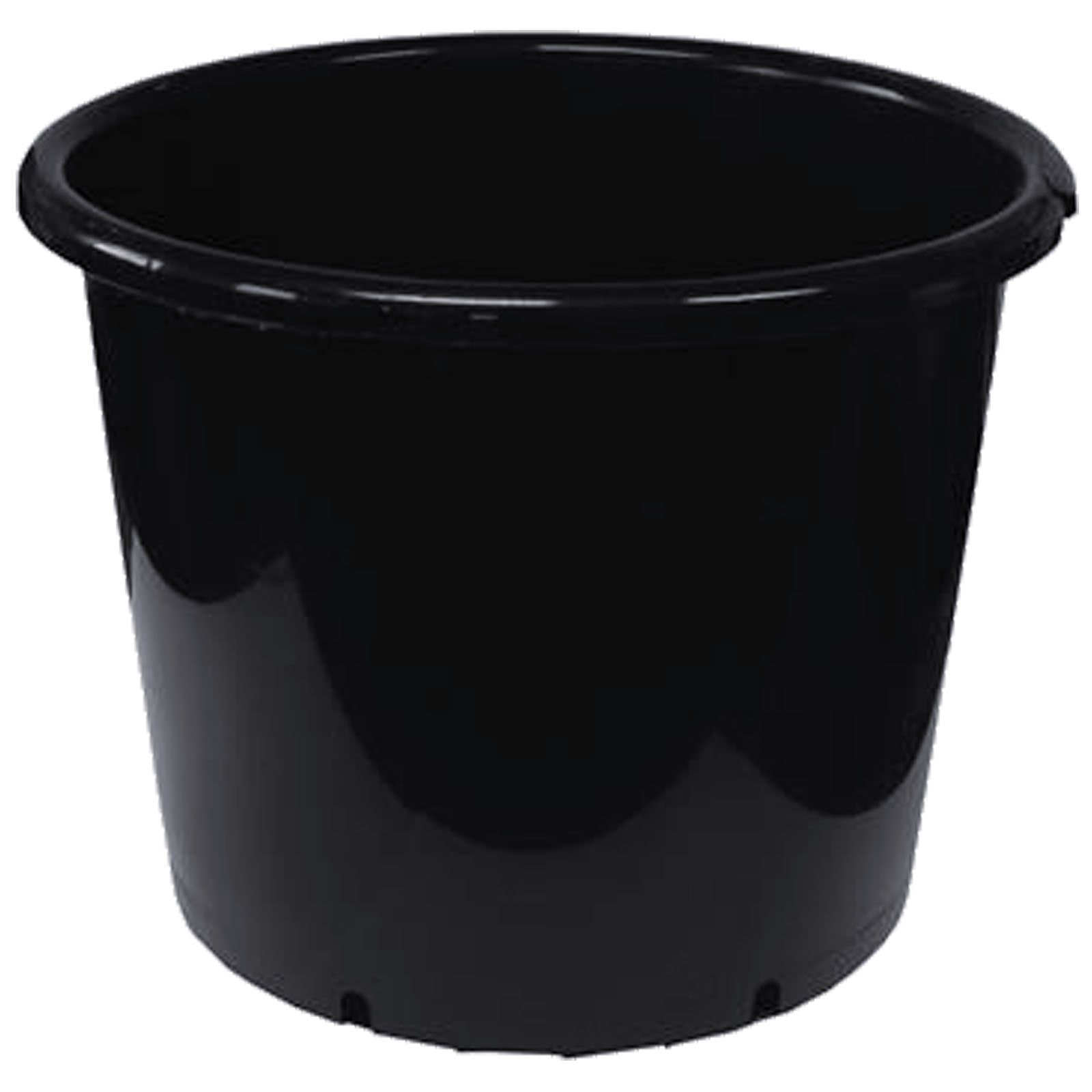 Round Black Plastic Plant Pots - Green Box Wholesale